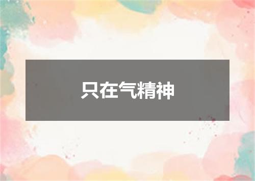 只在气精神