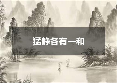 猛静各有一和