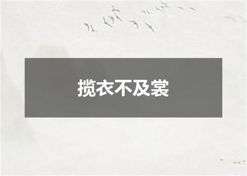 揽衣不及裳
