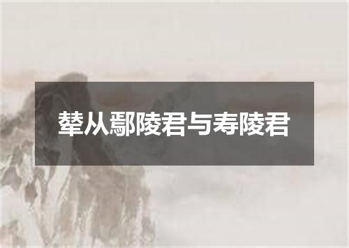 辇从鄢陵君与寿陵君