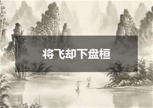 将飞却下盘桓