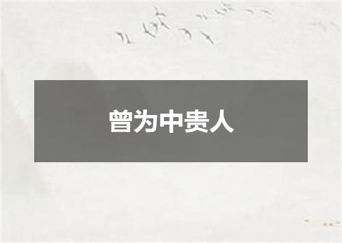 曾为中贵人
