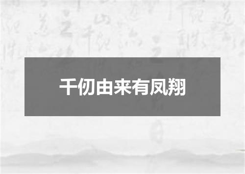 千仞由来有凤翔