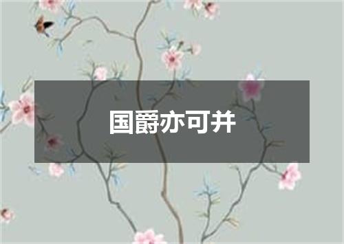 国爵亦可并