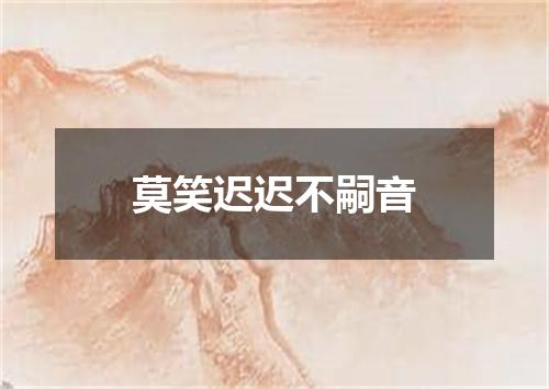 莫笑迟迟不嗣音