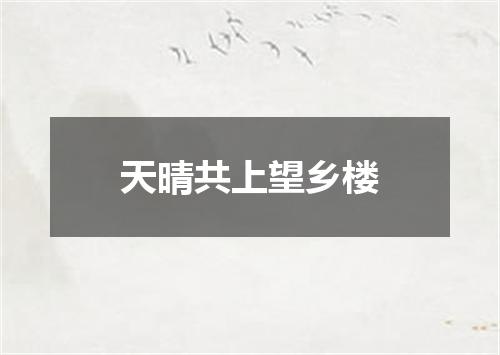 天晴共上望乡楼