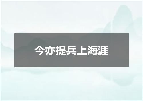 今亦提兵上海涯