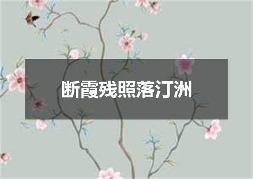 断霞残照落汀洲