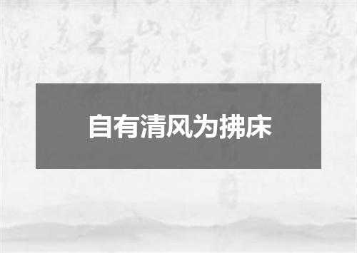 自有清风为拂床