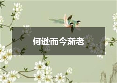 何逊而今渐老
