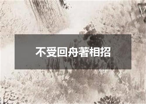 不受回舟著相招