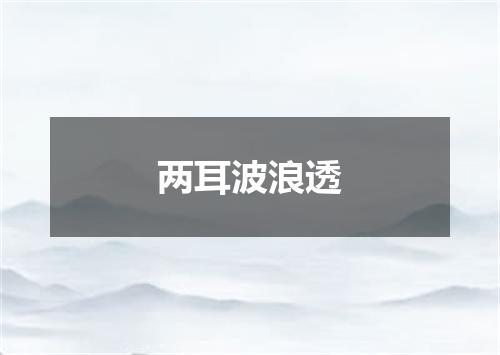 两耳波浪透