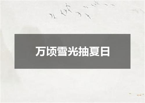 万顷雪光抽夏日