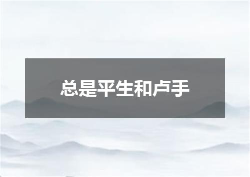 总是平生和卢手