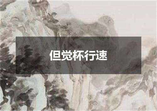 但觉杯行速