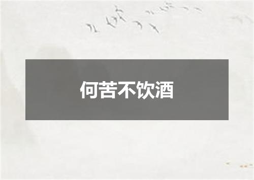 何苦不饮酒