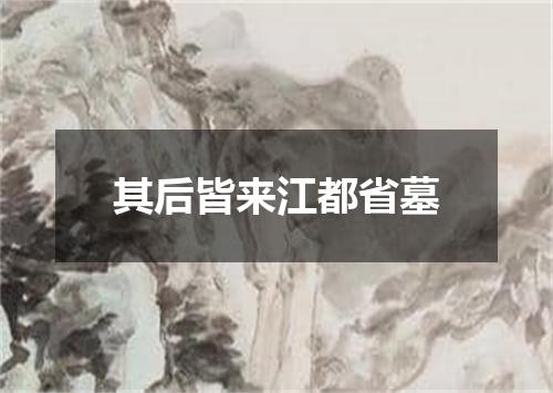 其后皆来江都省墓