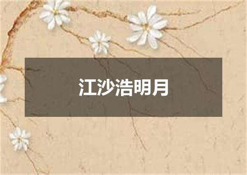 江沙浩明月