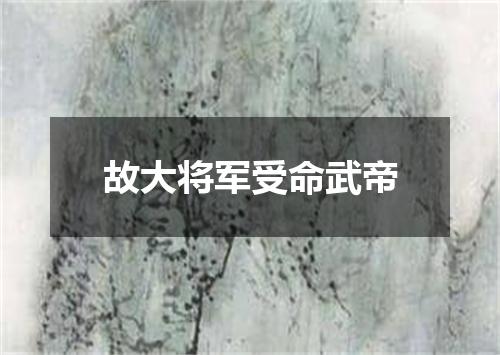 故大将军受命武帝