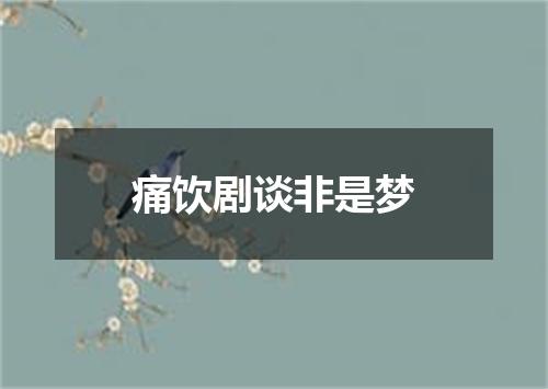 痛饮剧谈非是梦