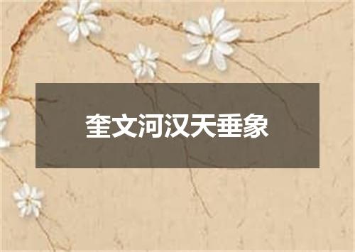 奎文河汉天垂象