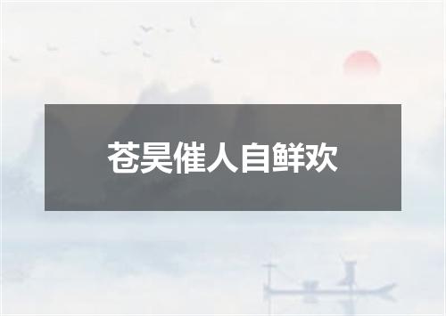 苍昊催人自鲜欢
