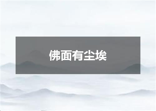 佛面有尘埃