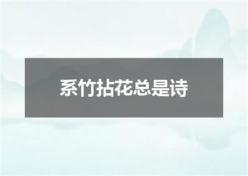 系竹拈花总是诗
