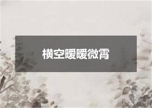 横空暧暧微霄
