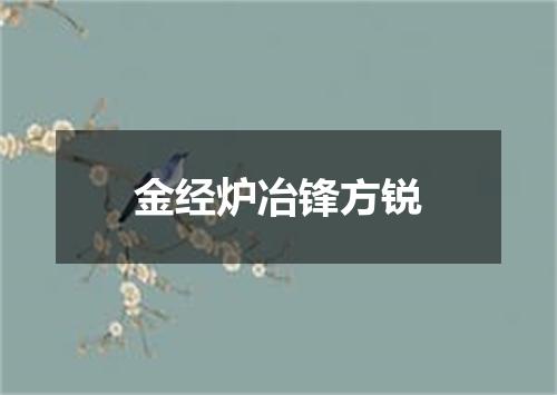 金经炉冶锋方锐