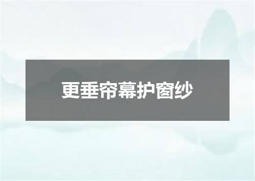 更垂帘幕护窗纱