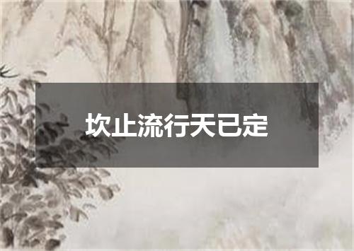 坎止流行天已定