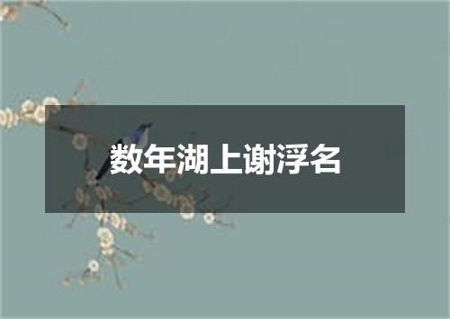 数年湖上谢浮名