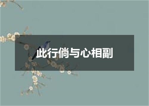 此行倘与心相副