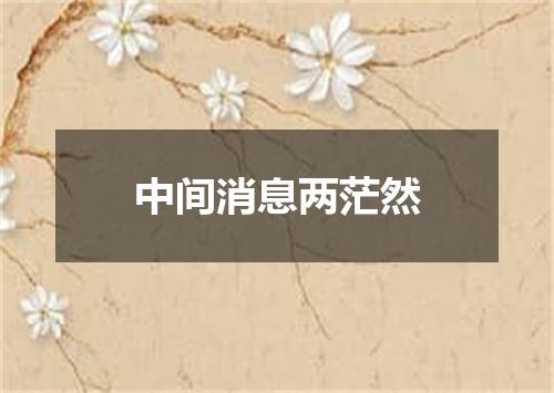 中间消息两茫然