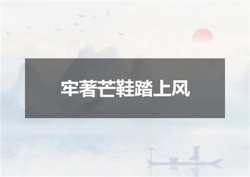 牢著芒鞋踏上风