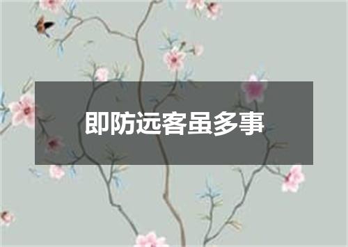 即防远客虽多事