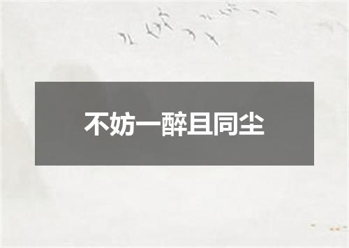 不妨一醉且同尘
