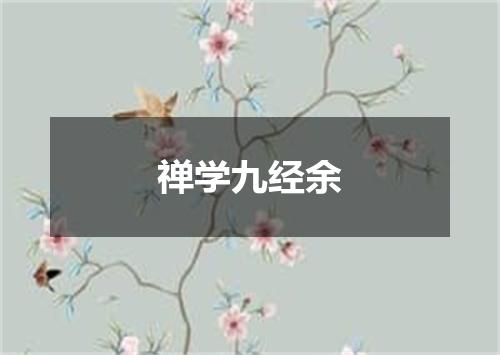 禅学九经余
