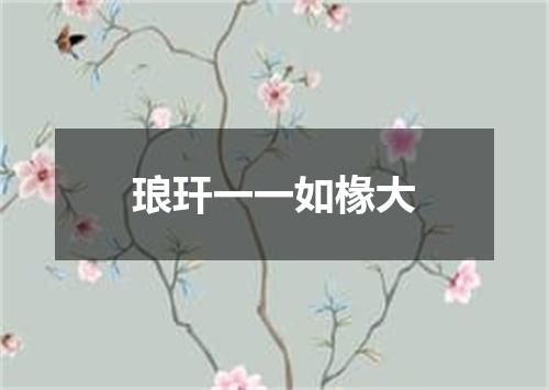 琅玕一一如椽大