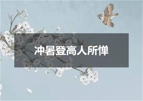 冲暑登高人所惮