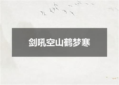 剑吼空山鹤梦寒