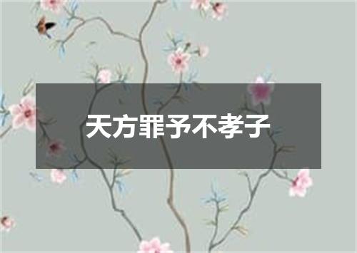 天方罪予不孝子