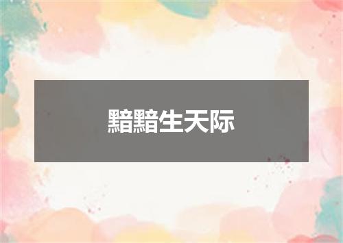 黯黯生天际