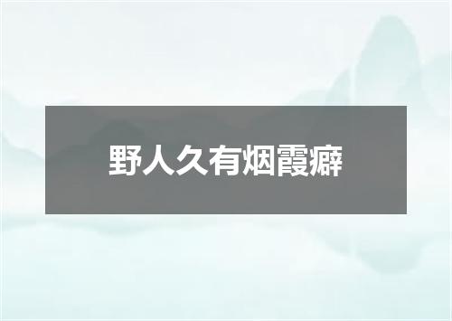 野人久有烟霞癖