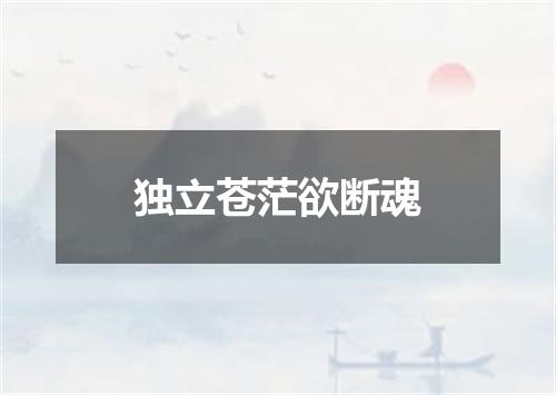 独立苍茫欲断魂
