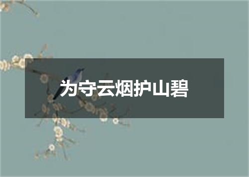 为守云烟护山碧