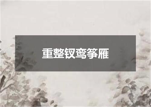重整钗鸾筝雁
