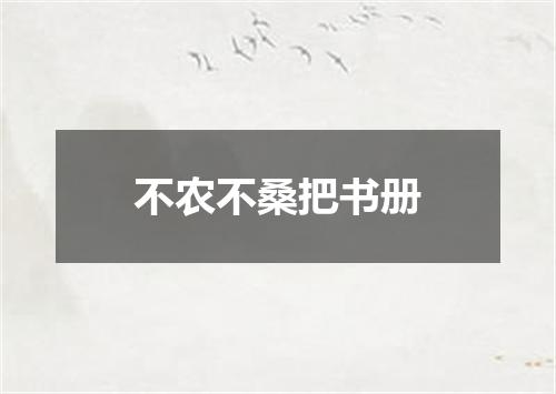 不农不桑把书册