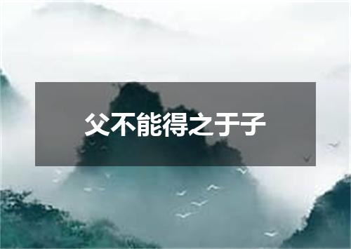 父不能得之于子